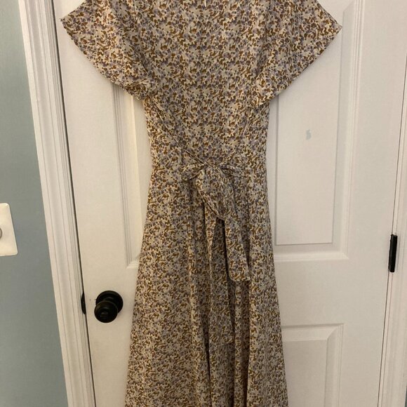 Nursing Queen Belted Midi Dresses with Pockets Secrete Nursing Access Floral - Picture 5 of 5